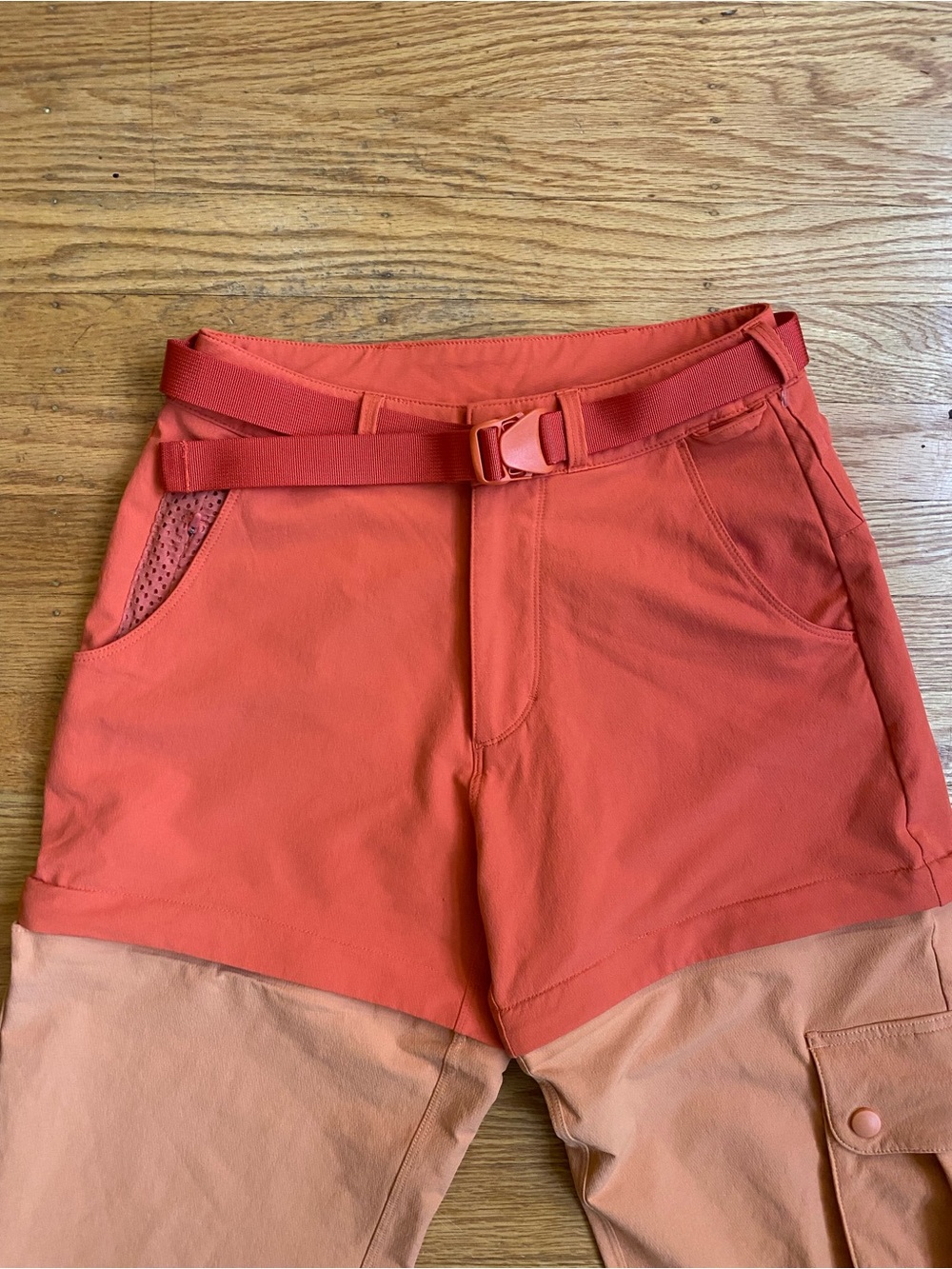 Outdoor Voices RecTrek Zip-Off Pants in Paprika Sunstone Peach XXS - Picture 4 of 9